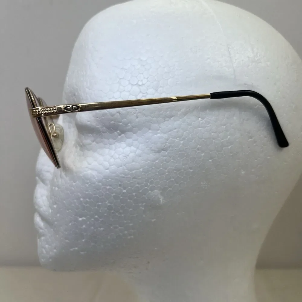Vtg 80S Christian Dior Frames Only Austria 2778 Gold W Marbled Decor 51-19-135